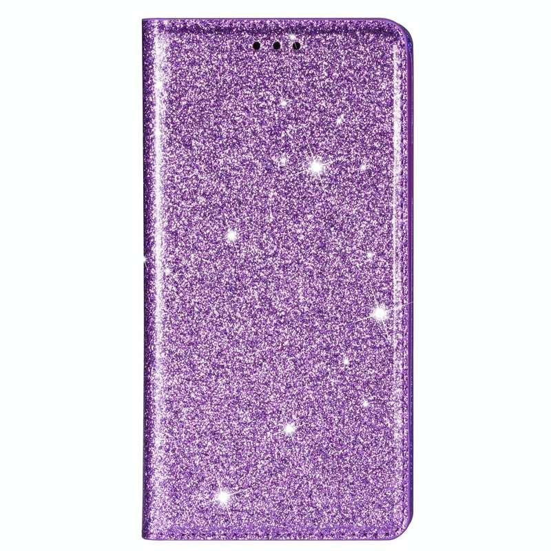 For Samsung Galaxy A6+ / J8 (2018) Ultrathin Glitter Magnetic Horizontal Flip Leather Case with H...