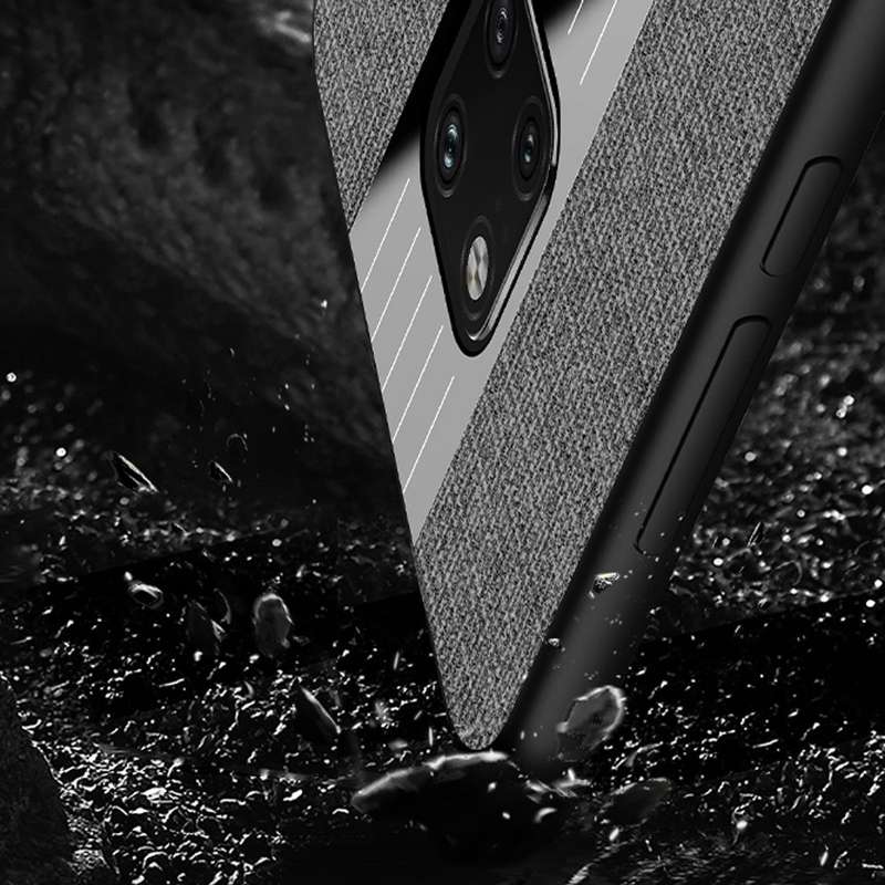 For Huawei Mate 20 Pro XINLI Stitching Cloth Textue Shockproof TPU Protective Case(Black)