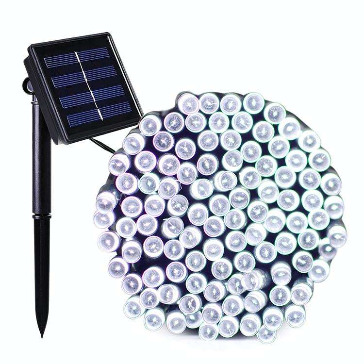 200 LEDs Outdoor Waterproof Christmas Festival Decoration Solar Lamp String, Length: 22m(White)