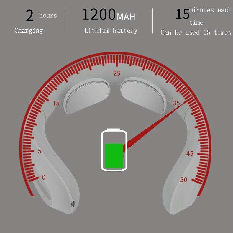 Smart Charging Neck Pulse Cervical Massager, Specification: English(White)