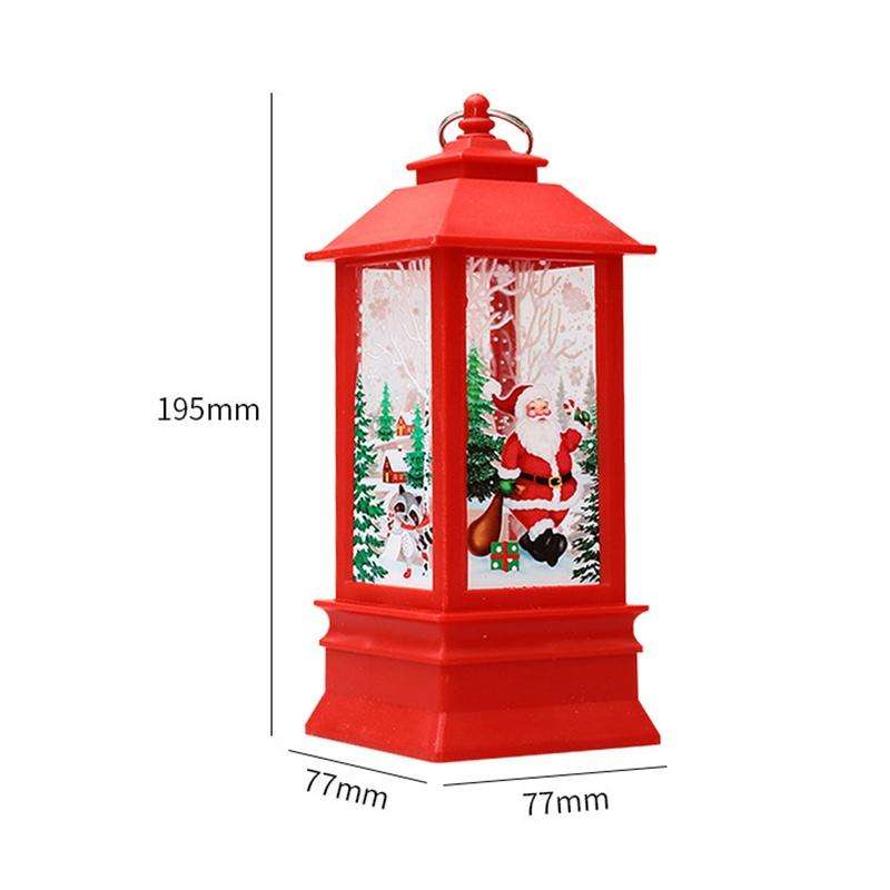 Christmas Flame Lantern Christmas Decoration LED Luminous Ornament Candlestick Lamp, Size: Large ...