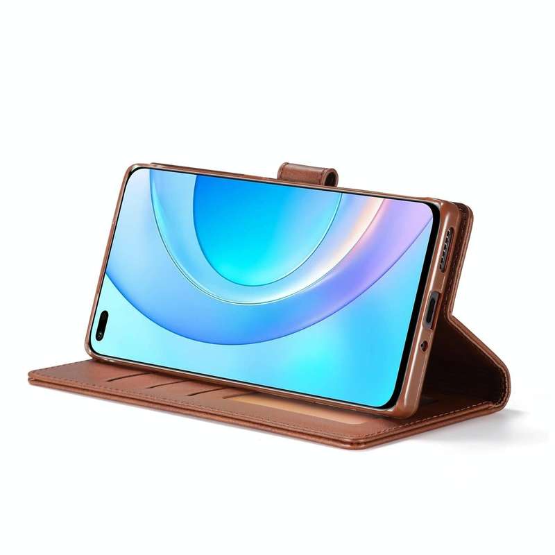 For Honor 50 Lite LC.IMEEKE Calf Texture Flip Leather Phone Case(Brown)