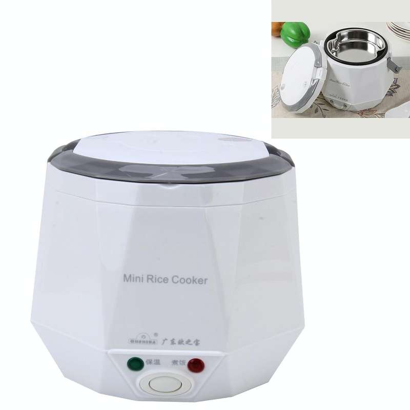 OUSHIBA Car Auto C3 Mini Multi-function Rice Cooker 12V 1.3L Volume for Rice Soup Noodles Vegetab...
