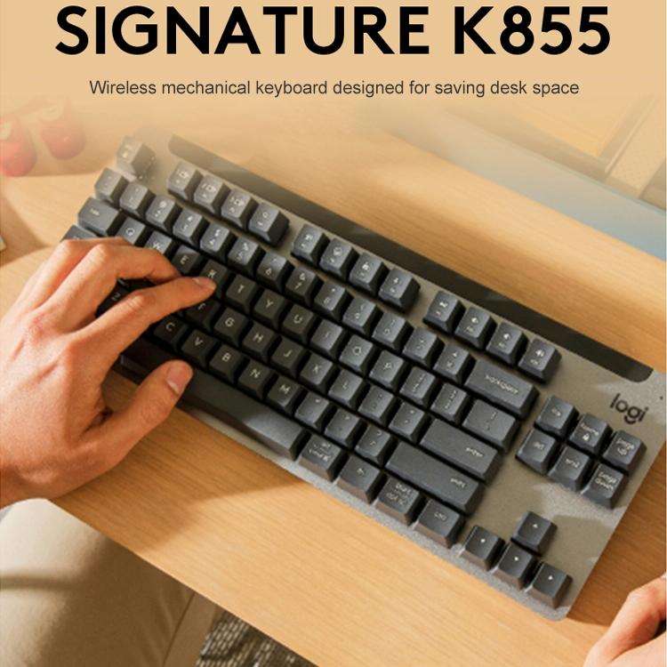 Logitech K855 Wireless Bluetooth Dual Mode Silent Mechanical Keyboard (Black)