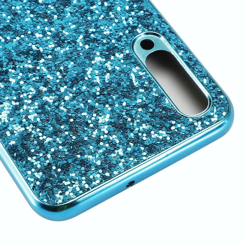 Glittery Powder Shockproof TPU Case for Galaxy A50(Gold)