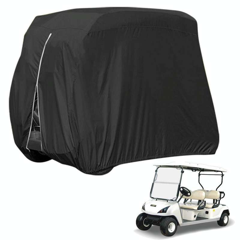 210D Oxford Cloth Golf Cart Cover Scooter Kart Dust Cover, Specification: 275 x 122 x 168 cm(Black)