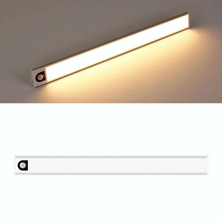 Intelligent Automatic Human Body Induction Wireless LED Lamp 40cm(Silver + Warm Light)