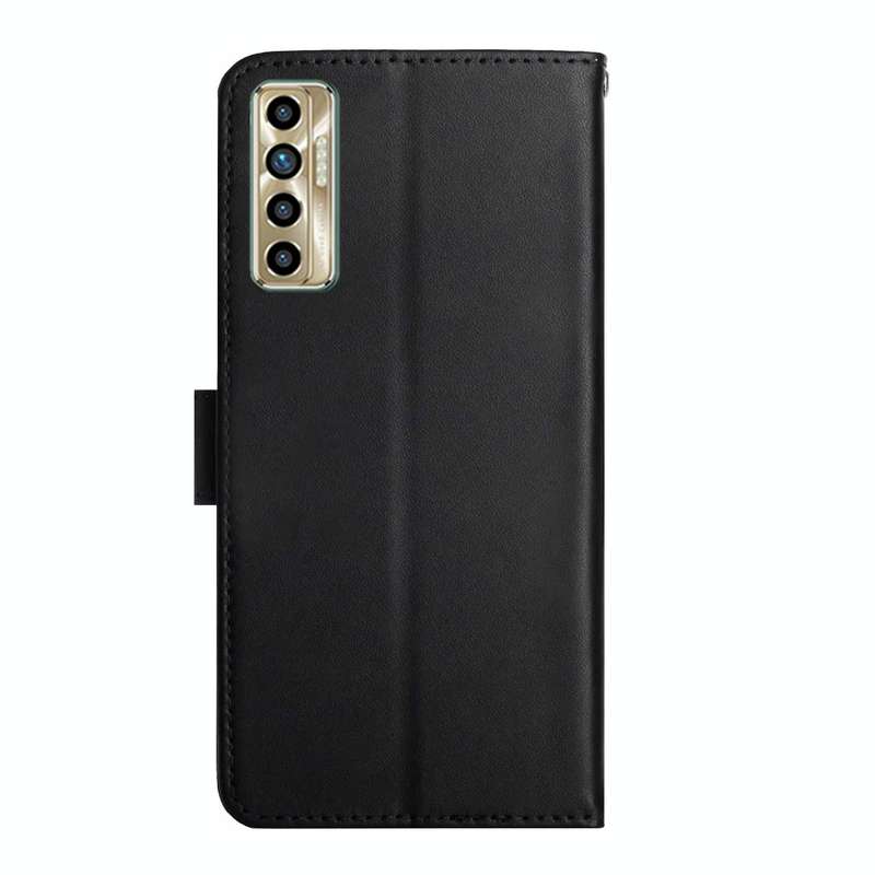 For Tecno Camon 17P Genuine Leather Fingerprint-proof Horizontal Flip Phone Case(Black)