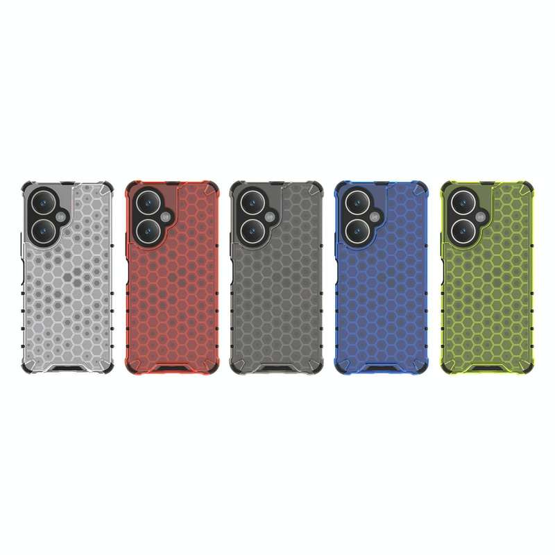 For vivo Y27 4G Global Shockproof Honeycomb PC + TPU Phone Case(Black)