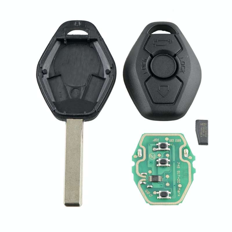 For BMW EWS System Intelligent Remote Control Car Key with Integrated Chip & Battery, Frequency: ...
