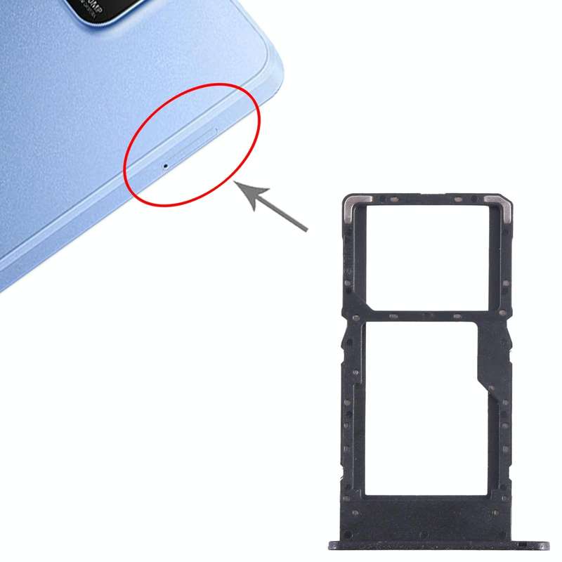 For Huawei Enjoy 50Z SIM + SIM / Micro SD Card Tray (Black)