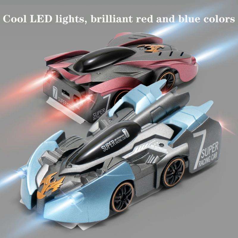 Remote Control Wall Climbing Car Mini Electric Remote Control Car Children Toy(Red Flame Handle R...