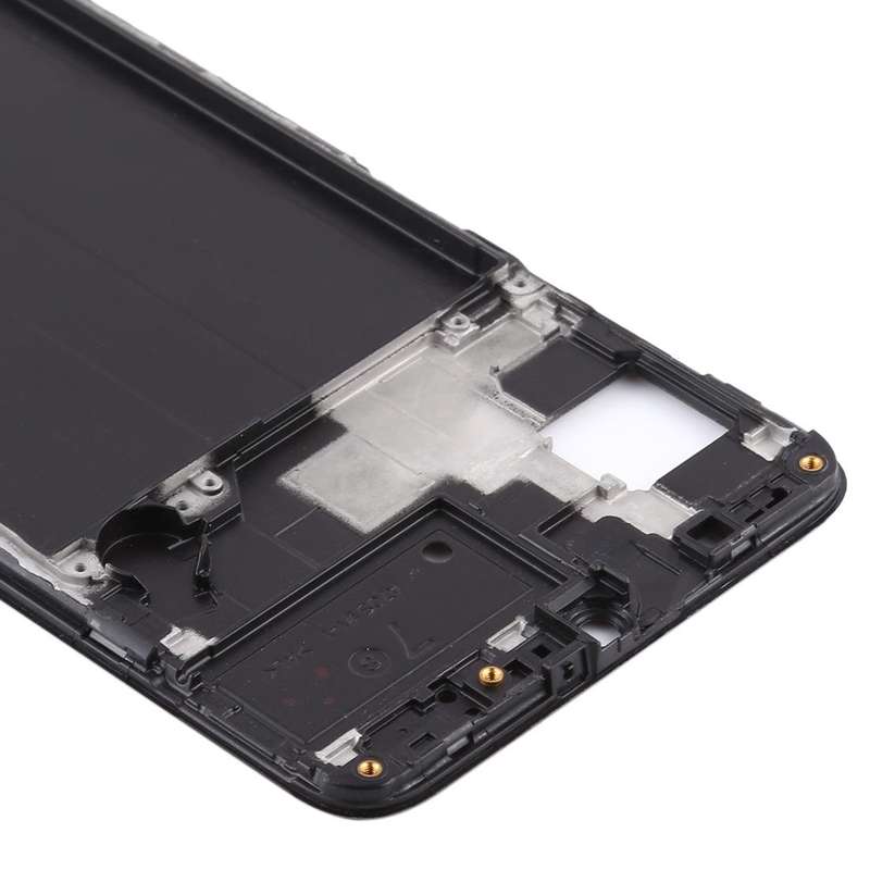 For Samsung Galaxy A70s  Front Housing LCD Frame Bezel Plate (Black)