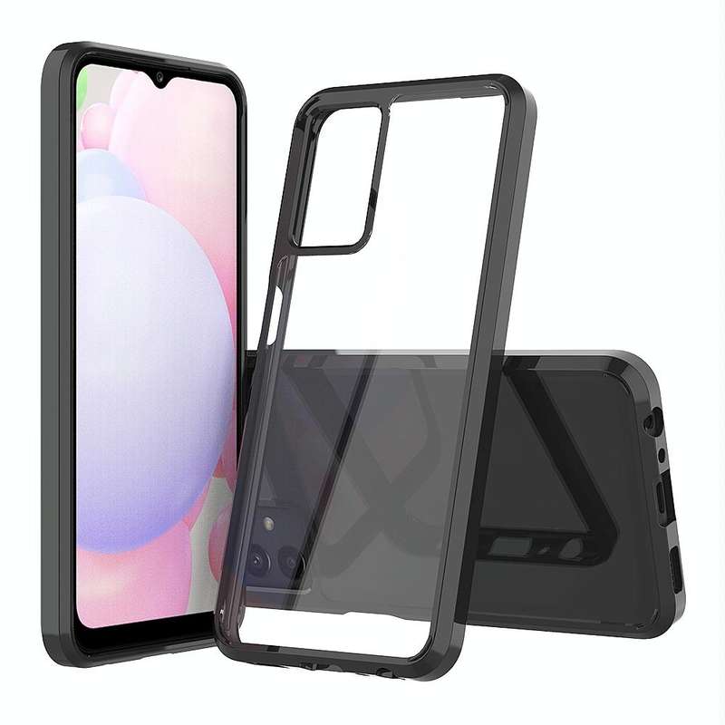 For Samsung Galaxy A13 4G Shockproof Scratchproof TPU + Acrylic Protective Phone Case(Black)