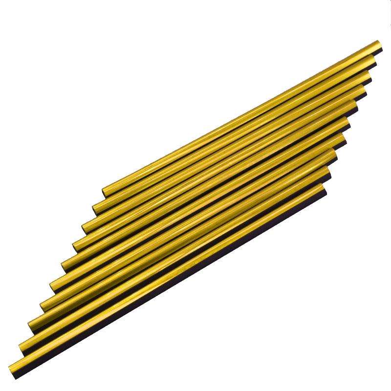 10 PCS Car Interior Mouldings Decorative Air Conditioning Outlet U-shaped Bright Strip Clip(Gold)