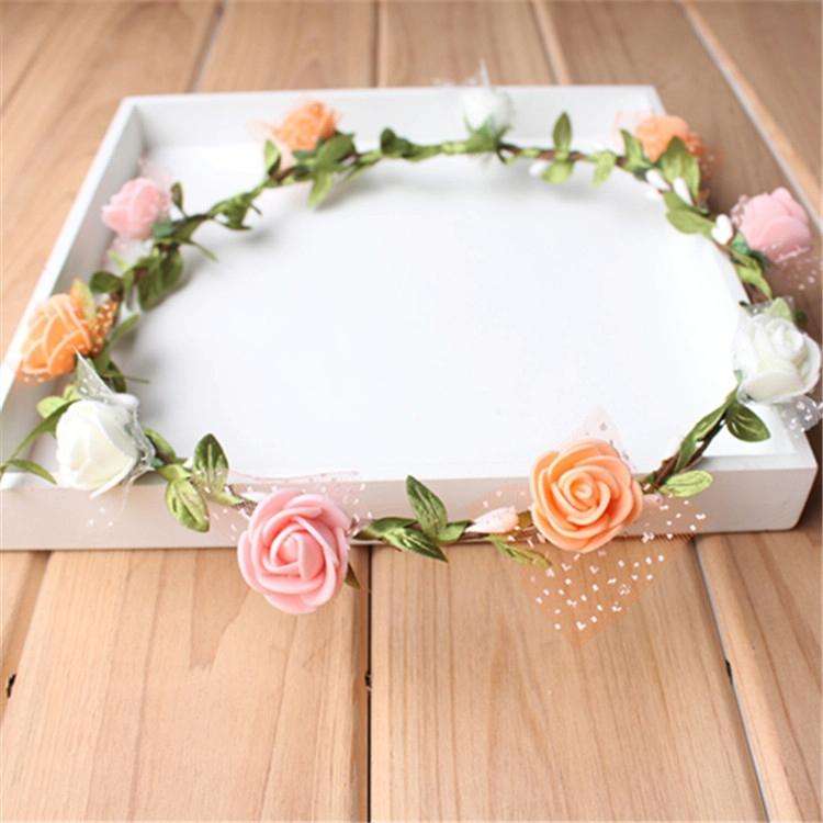 DIY Mini Foam Rose Artificial Flower Bouquet Multicolor Rose Wedding Flower Decoration Scrapbooki...