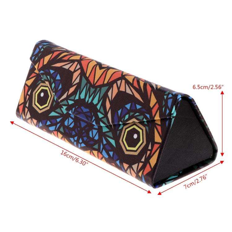 Foldable Triangle Animal Print Glasses Case Sunglasses Myopia Frame Case(Polar Bear)
