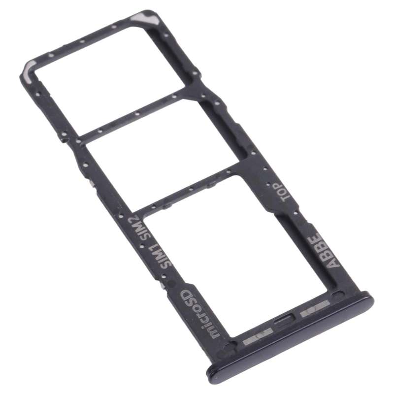For Samsung Galaxy A22 SM-A225 SIM Card Tray + SIM Card Tray + Micro SD Card Tray (Black)