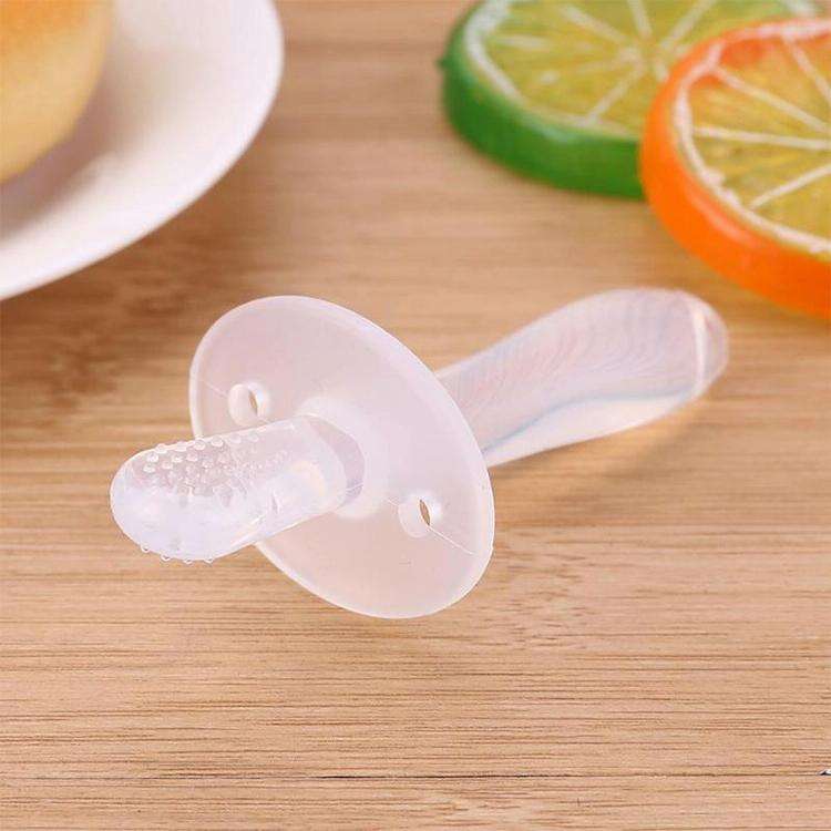 Baby Silicone Molar Stick Baby all Silicone Molar Stick Bite Teether(Transparent)