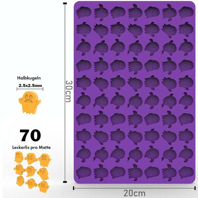 Mini Cartoon Animal Cookie Silicone Baking Mould(Ghostly Purple)