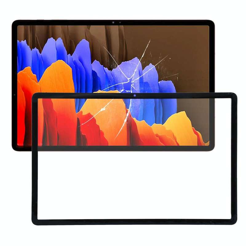 For Samsung Galaxy Tab S7+ SM-T970 Front Screen Outer Glass Lens with OCA Optically Clear Adhesiv...