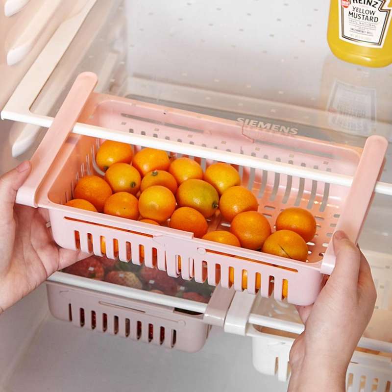 Refrigerator Storage Box Refrigerators Drawer Shelf(Blue)