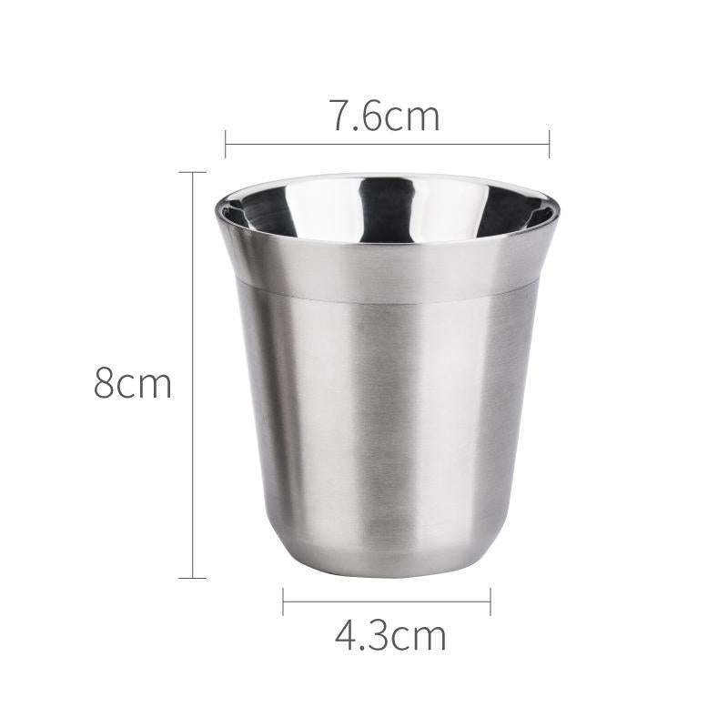 304 Stainless Steel Coffee Capsule Cup Double Insulation Coffee Cup, Style: Large Single Cup