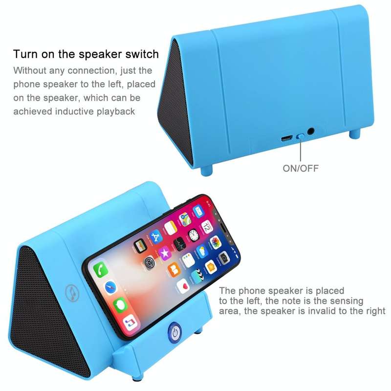 SY317A Portable Phone Stand Wireless Induction Stereo Speaker, Support Hands-free Calls & AUX IN(...