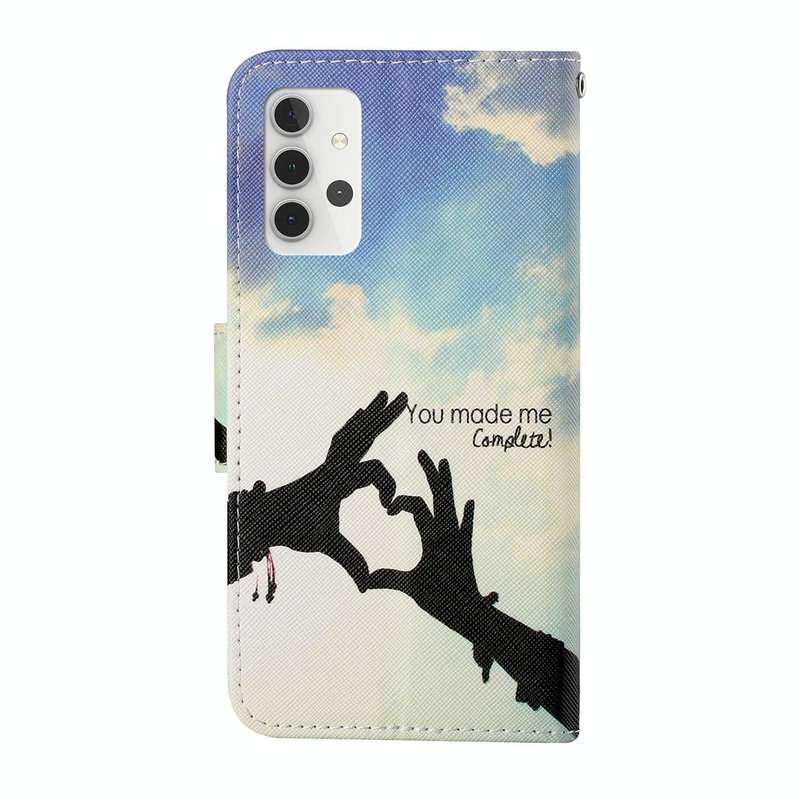 For Samsung Galaxy A32 5G Colored Drawing Pattern Horizontal Flip Leather Case with Holder & Card...