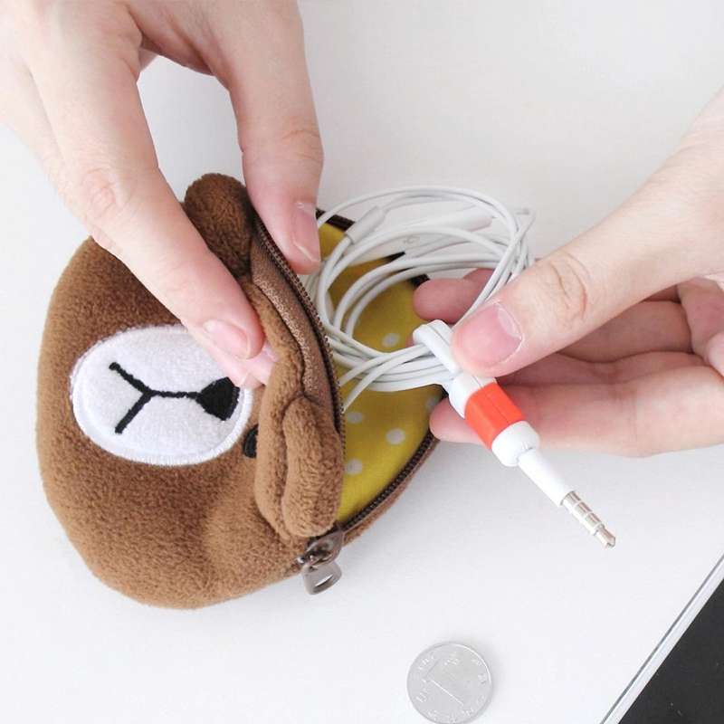 Earphone Headphone Wire Cable Line Protective Cover Winder Cord Wrap Organizer, Random Color Deli...