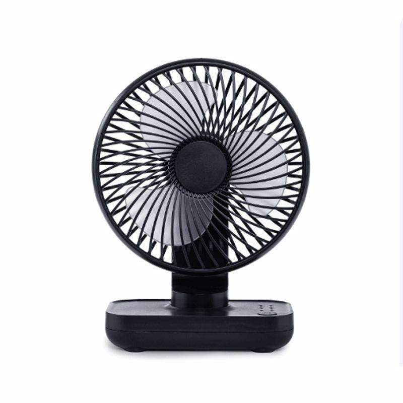 D606 4W USB Rechargeable Portable Four-speed Adjustable Desktop Fan(Black)