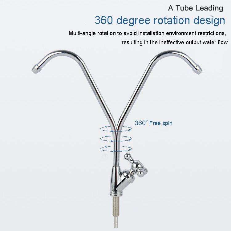 1/4 Quick Connect Faucet Small Three Prong Quick Connect Kitchen Water Purifier Faucet(2 Point Qu...