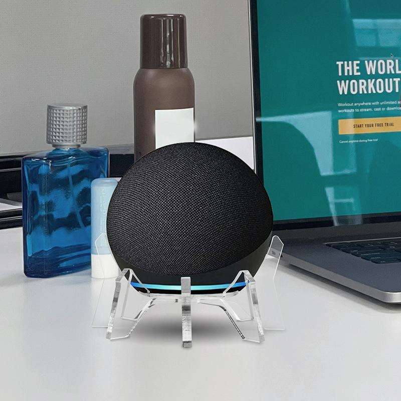 For Echo Dot 4th Generation Alexa Speaker Desktop Storage Base Bracket(Transparent)
