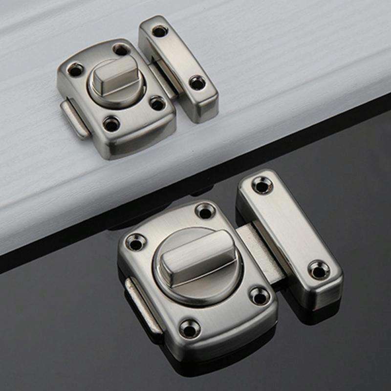 Universal Door Latch Security Sliding Door Lock with Screws, Size:L(Antique Bronze)
