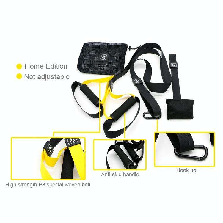 P3-1 Fitness Exercise Hanging Pulling Rope TRP3X Wall Pulley Yoga Belt, Main Belt: 1.4m, Home Ver...