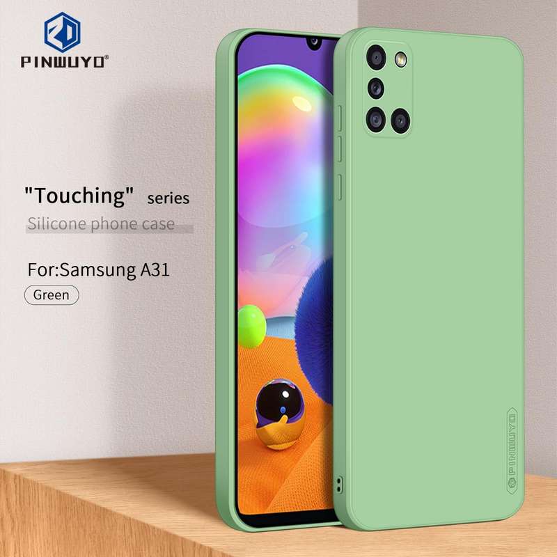 For Samsung Galaxy A31 PINWUYO Touching Series Liquid Silicone TPU Shockproof Case(Green)