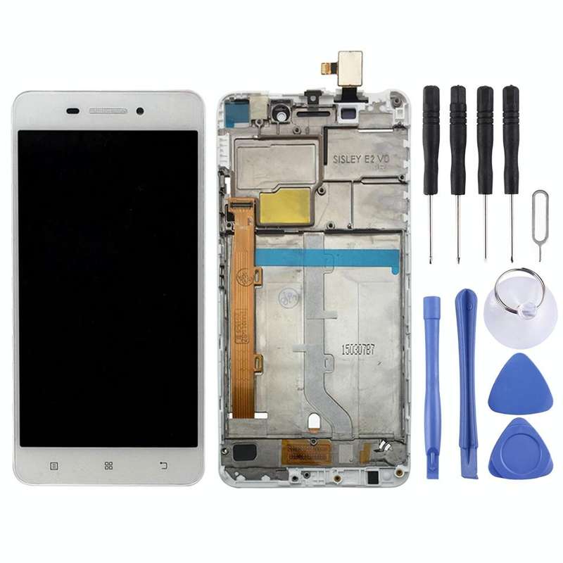 OEM LCD Screen for Lenovo S60 S60W S60T S60A Digitizer Full Assembly with Frame (White)