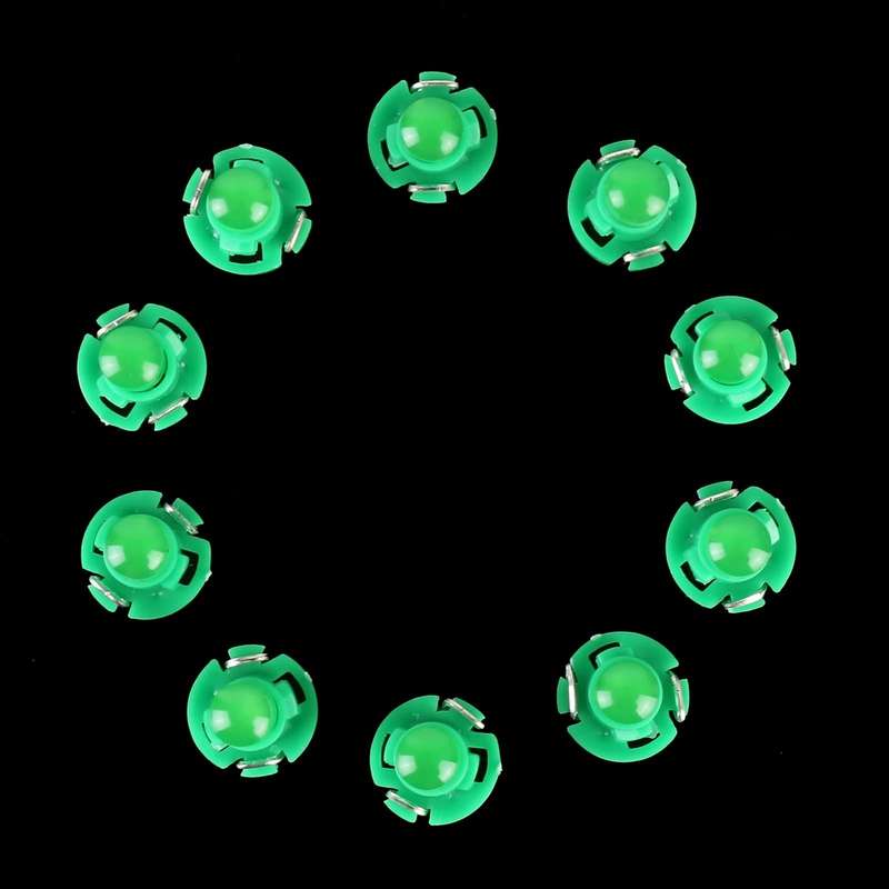 10PCS 2W T4.2 Wedge Instrument Panel LED Light Dashboard Gauge Cluster Indicator Lamp Bulb(Green ...