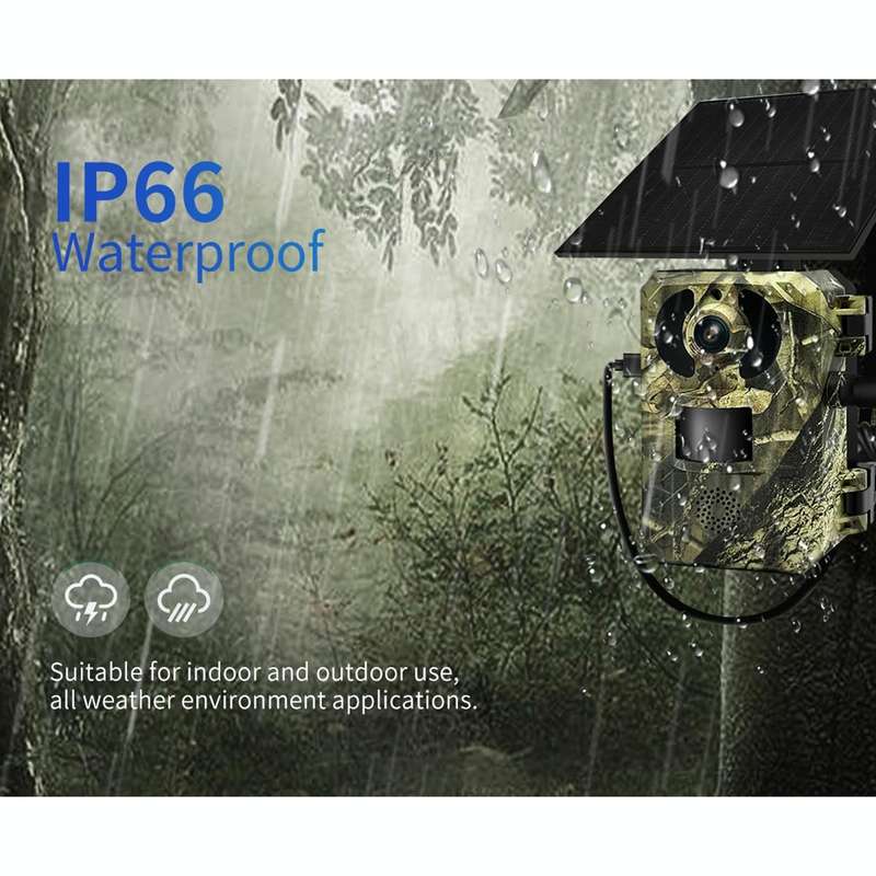 ESCAM QF380 4MP Network Solar PIR Alert Smart Wildlife Hunting Camera, 4G:AU Version(Camouflage)