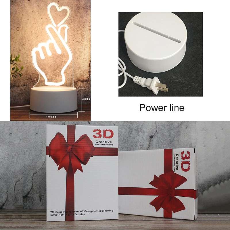 White Base Creative 3D Tricolor LED Decorative Night Light, Button Plug Version, Shape:Globe(Whit...