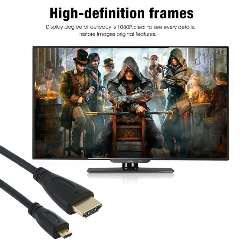Full 1080P Video HDMI to Micro HDMI Cable for GoPro HERO 4 / 3+ / 3 / 2 / 1 / SJ4000, Length: 1.5m