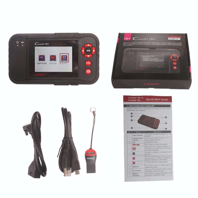 3.5 inch TFT LCD Display Launch X431 Creader VII+ Comprehensive Diagnostic Instrument Support Onl...