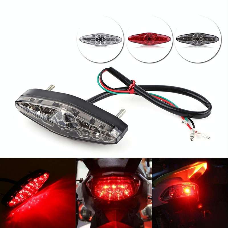 2 PCS KC-WD-NEW-3X Motorcycle LED Brake Light Running Lamp (Transparent)