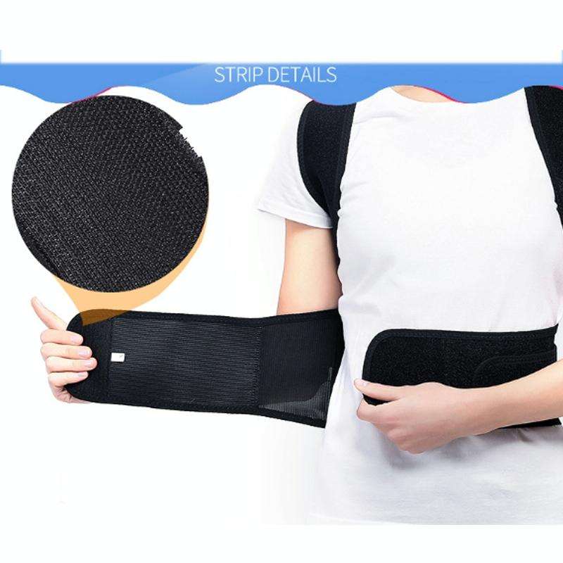 Kyphosis Correction Belt Spine Back Fixation Belt Correction Clothing, Size:XS(Black)