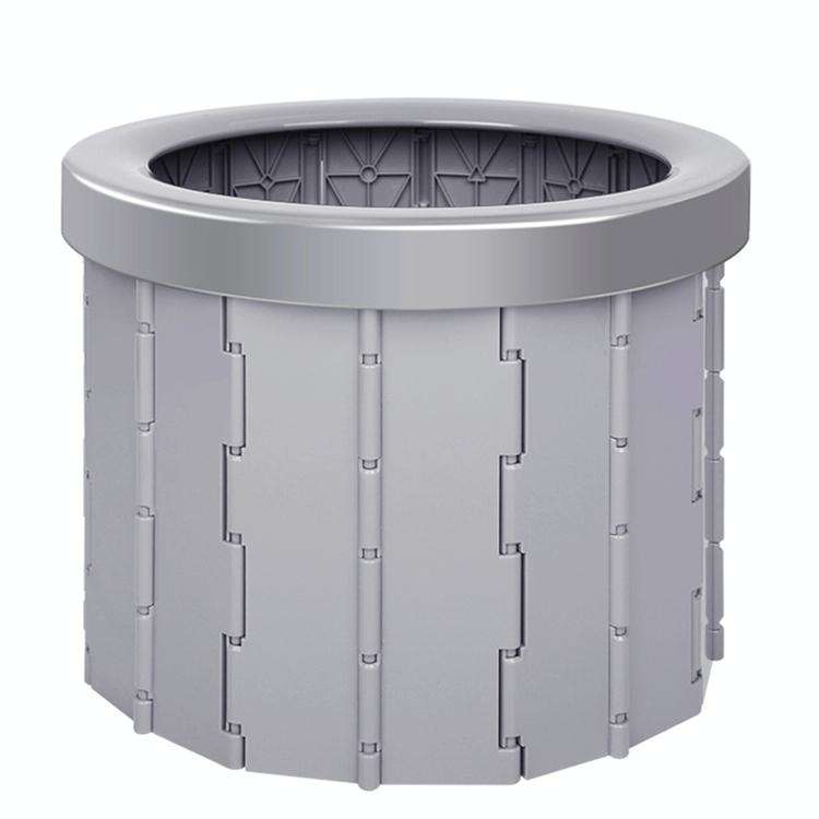 Folding Toilet Travel Car Toilet With Cover Indoor Portable Emergency Camping Toilet(Grey)