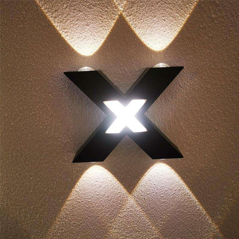 Bedroom Background Wall Lighting Outdoor Courtyard Waterproof Wall Lamp, Light color: Warm White(...