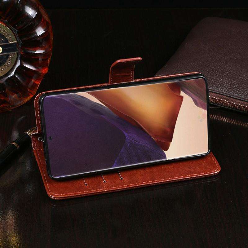 For Samsung Galaxy Note 20 Ultra idewei Crazy Horse Texture Horizontal Flip Leather Case with Hol...