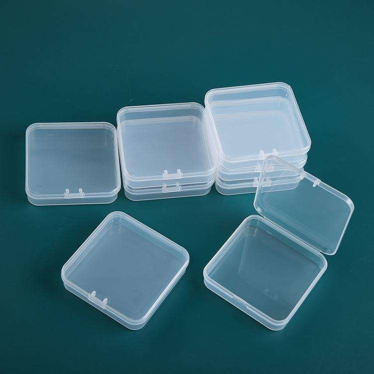 20 PCS Square Plastic Box With Cover Transparent Storage Box PP Parts Tool Box Electronic Compone...