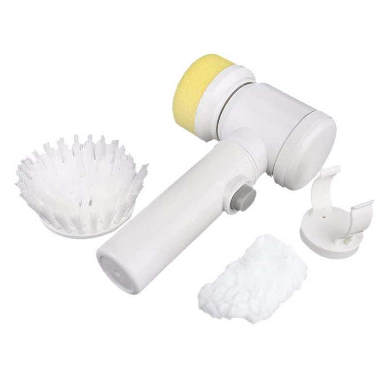 5 in 1 Multifunctional Electric Household Magic Brush ABS Nylon Kitchen Bathtub Cleaning Window B...