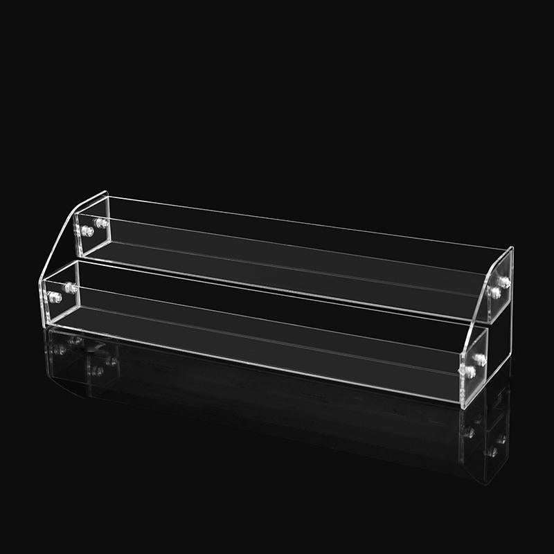 2 Layers Acrylic Nail Polish Display Rack Transparent Ladder Stand Cosmetic Essential Oil Bottle ...